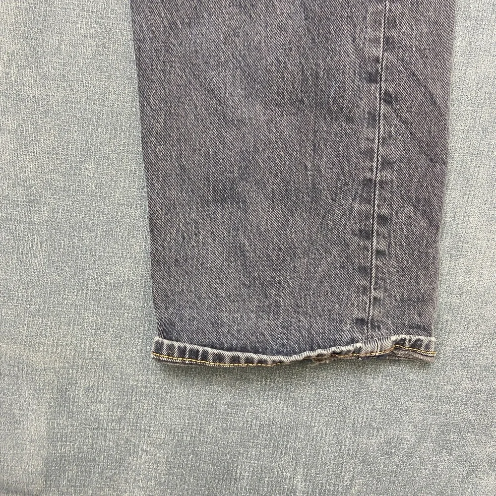 Levi's 501 Jeans Mens 38 Black Denim Straight Medium Wash High Rise Original Fit